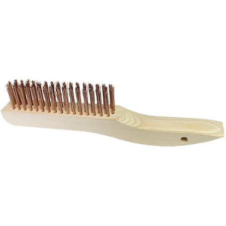 The Brush Man Scratch Brush, 10 in X 1 in Wood Block, Bronze Fill, 12PK WS783B
